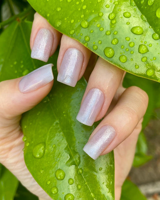 Hard gel nails with glossy finish at Elena Von London, Chelsea